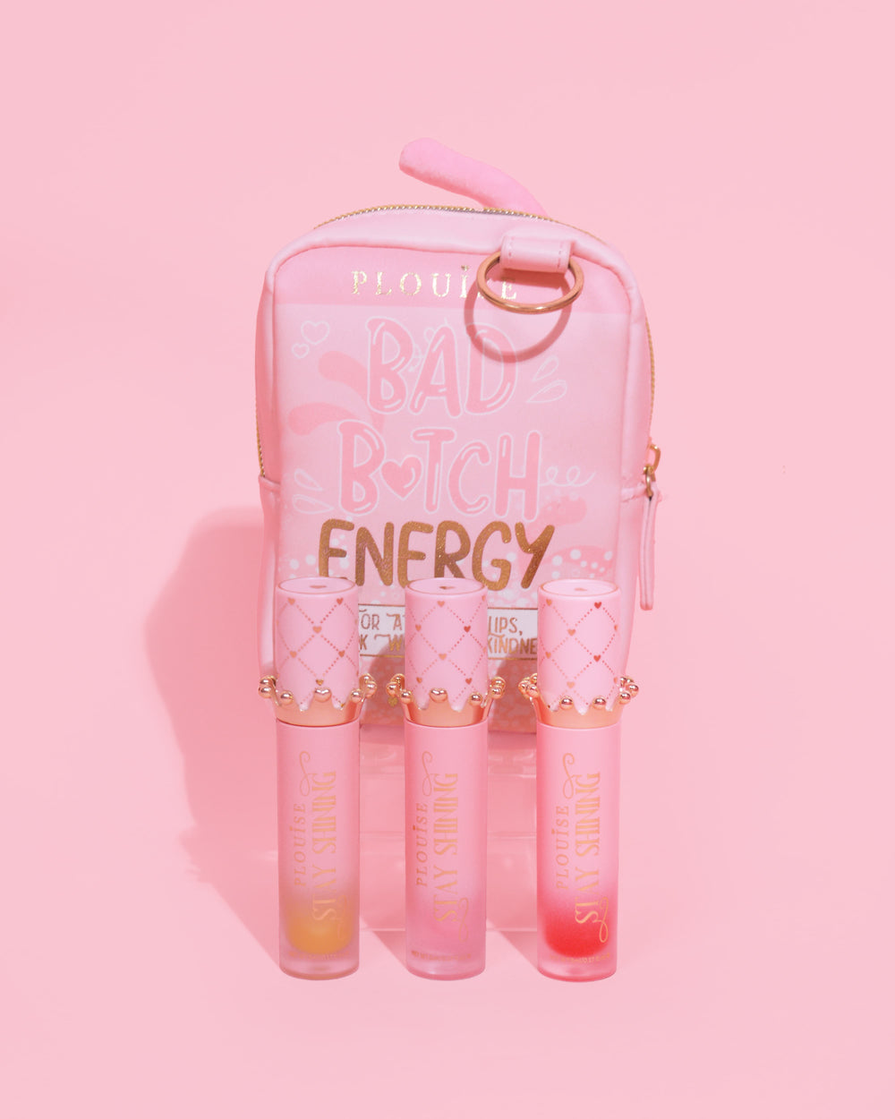 Trío y bolsa de aceite para labios Stay Shining de Gloss Boss