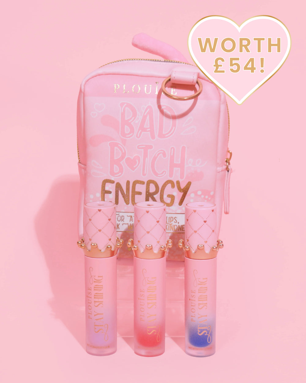 Trío y bolsa de aceite para labios Stay Shining de Gloss Boss
