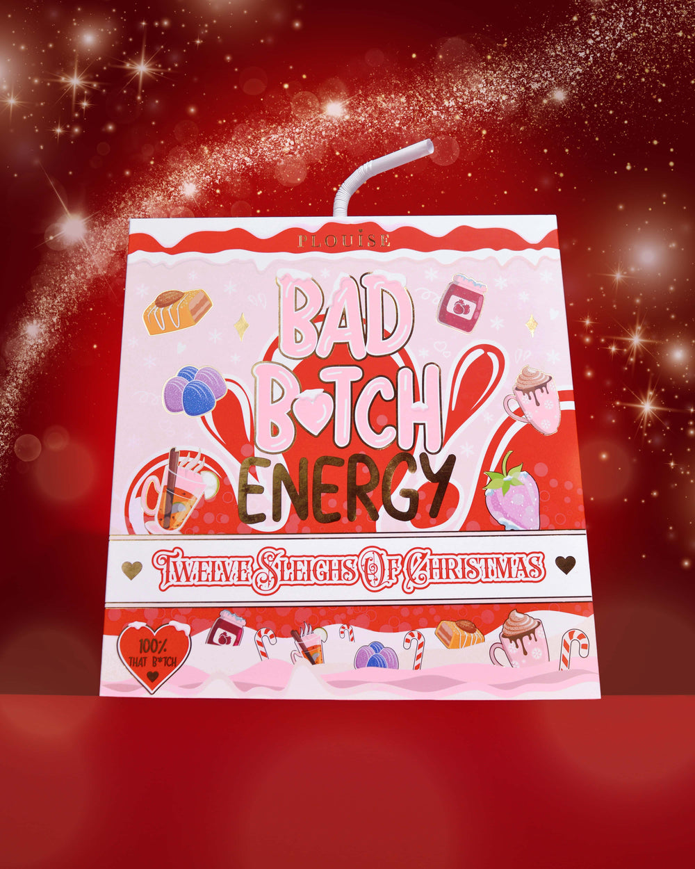 (SOLO CAJA) Calendario de Adviento para el cuidado de la piel de Bad Bitch, 12 trineos navideños