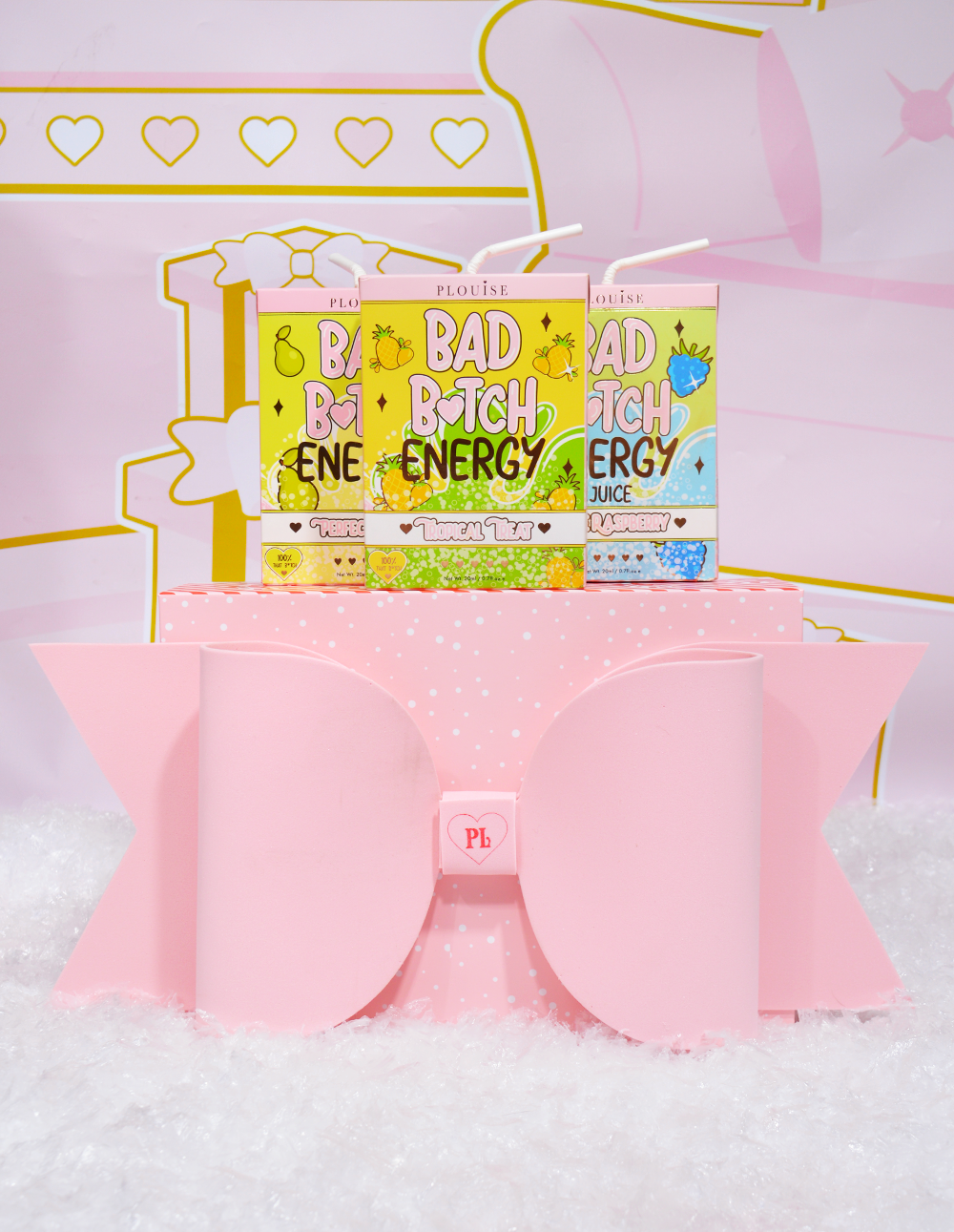 Caja de regalo con lazo rosa
