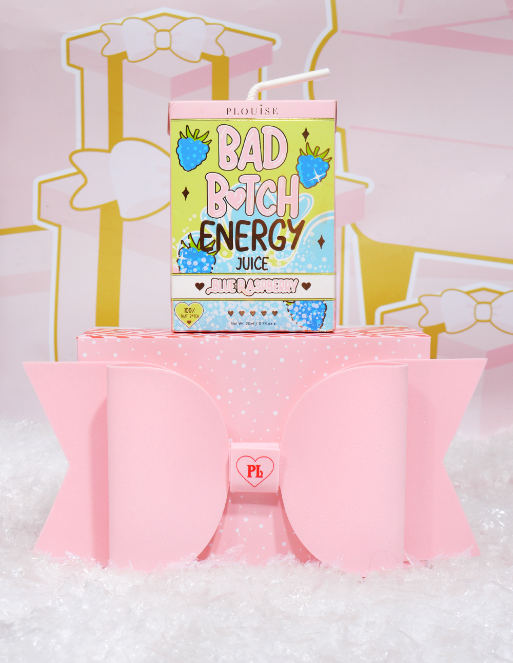 Caja de regalo con lazo rosa