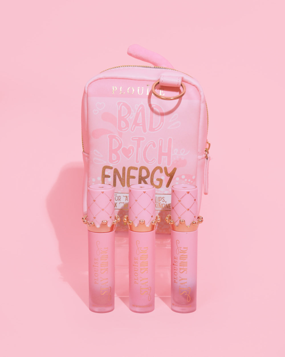 Trío y bolsa de aceite para labios Stay Shining de Gloss Boss