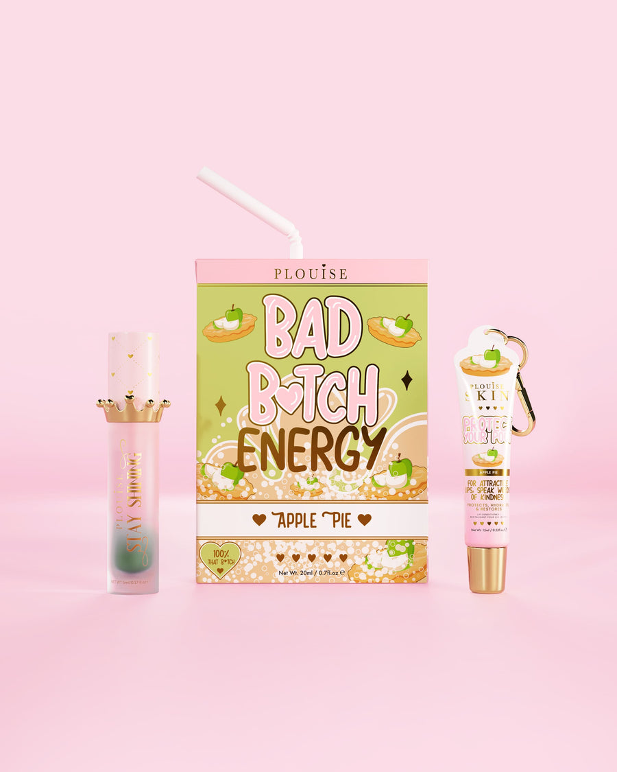An Apple Pie Bad Bitch Energy fra P.Louise med læbebalsam og læbeolie
