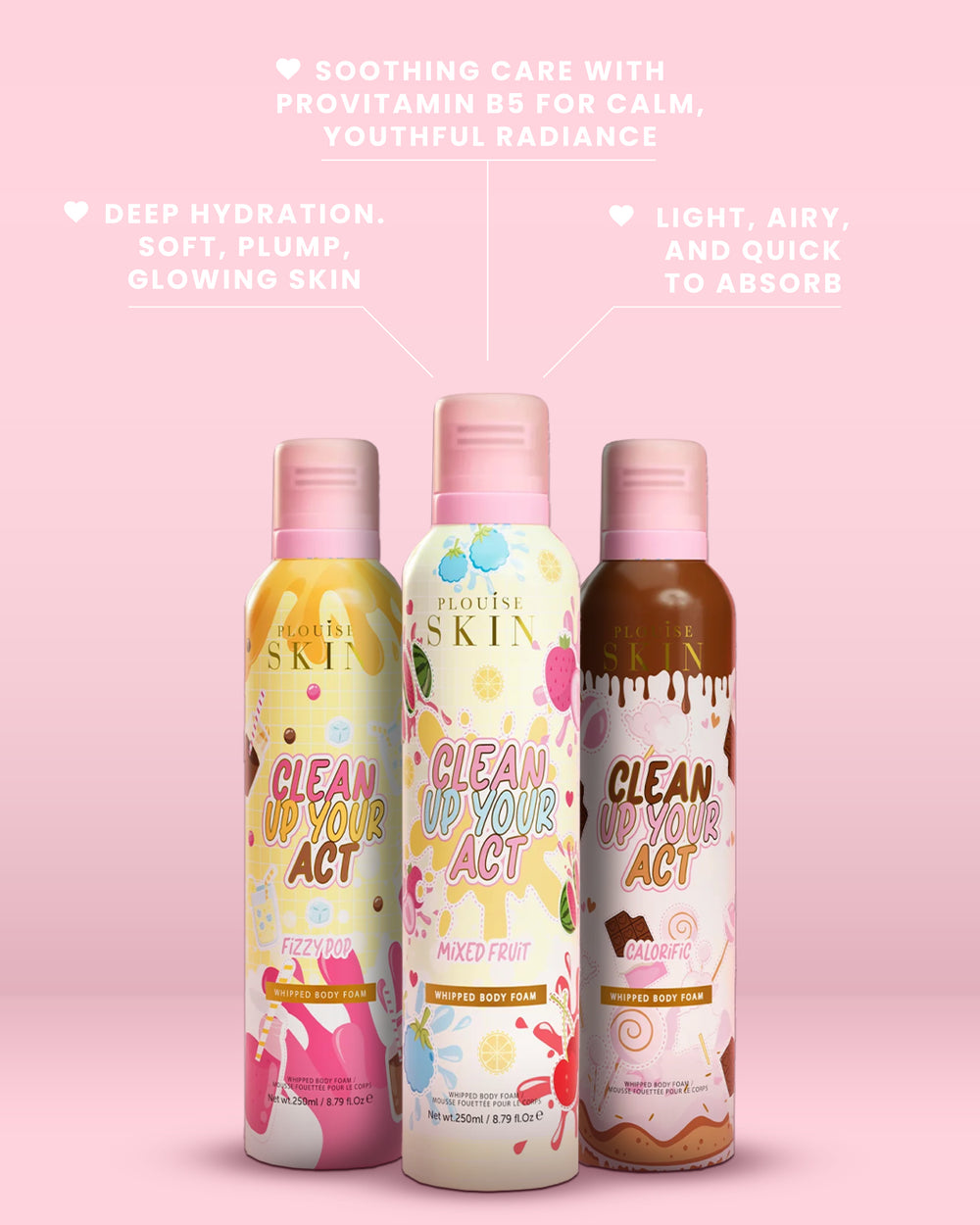 Clean Up Your Act Whipped Body Foam Trio