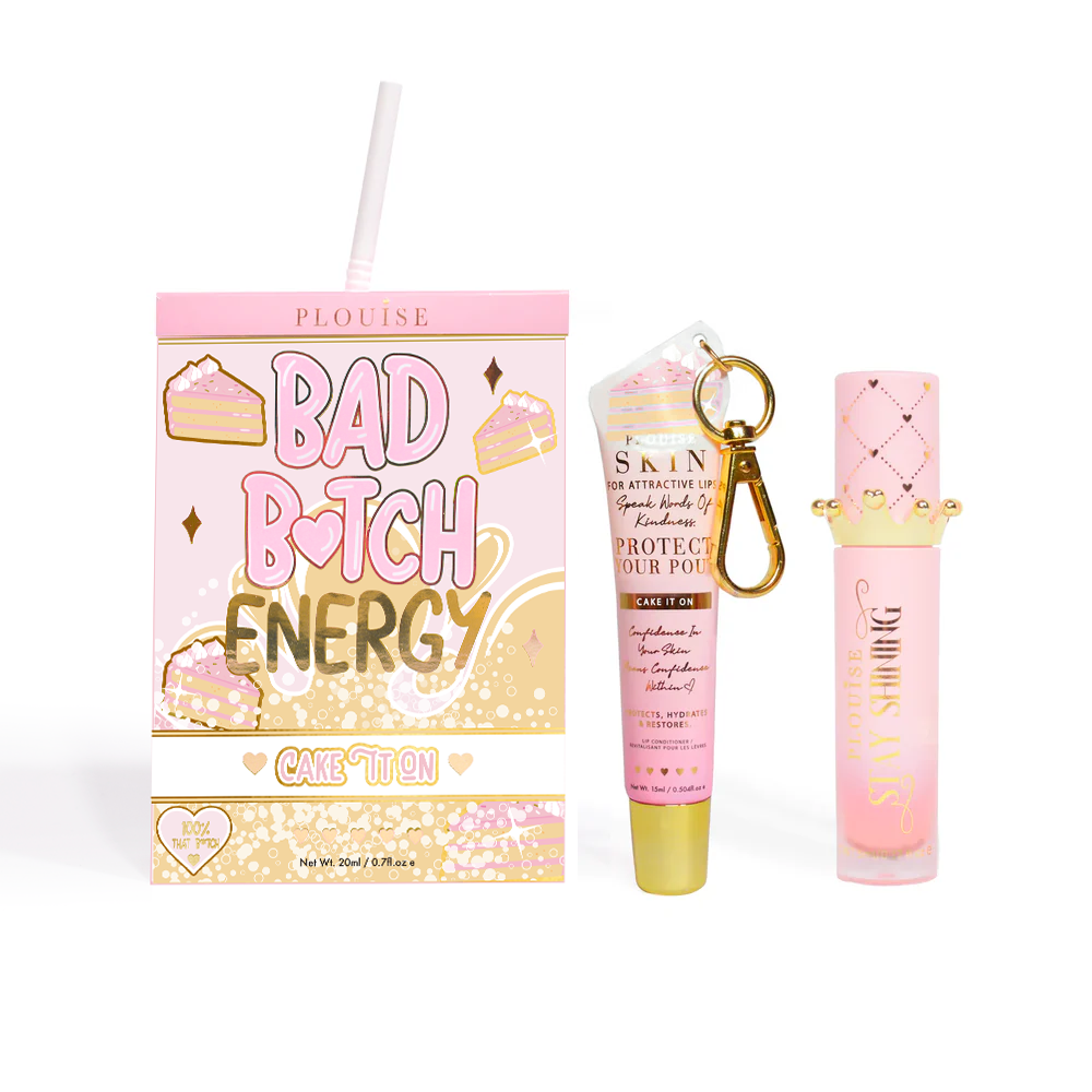Bad Bitch Energy Lip Conditioner & Lip Oil Duo - Jordbær