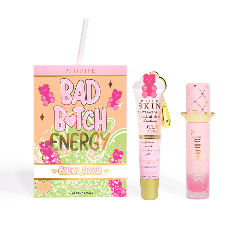 Bad Bitch Energy Lip Conditioner & Lip Oil Duo - Jordbær