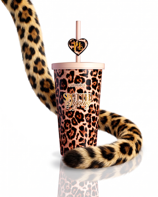 Gepard plettet nipper 600 ml rustfrit stål Tumbler Cup