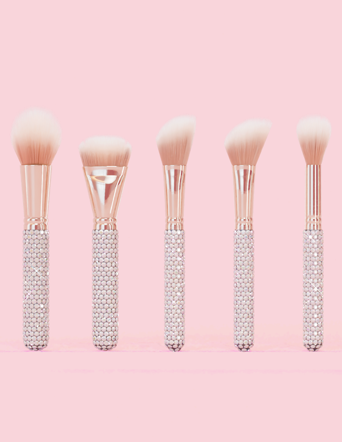 Crystal 20-Piece Eye & Face Makeup Brush Set