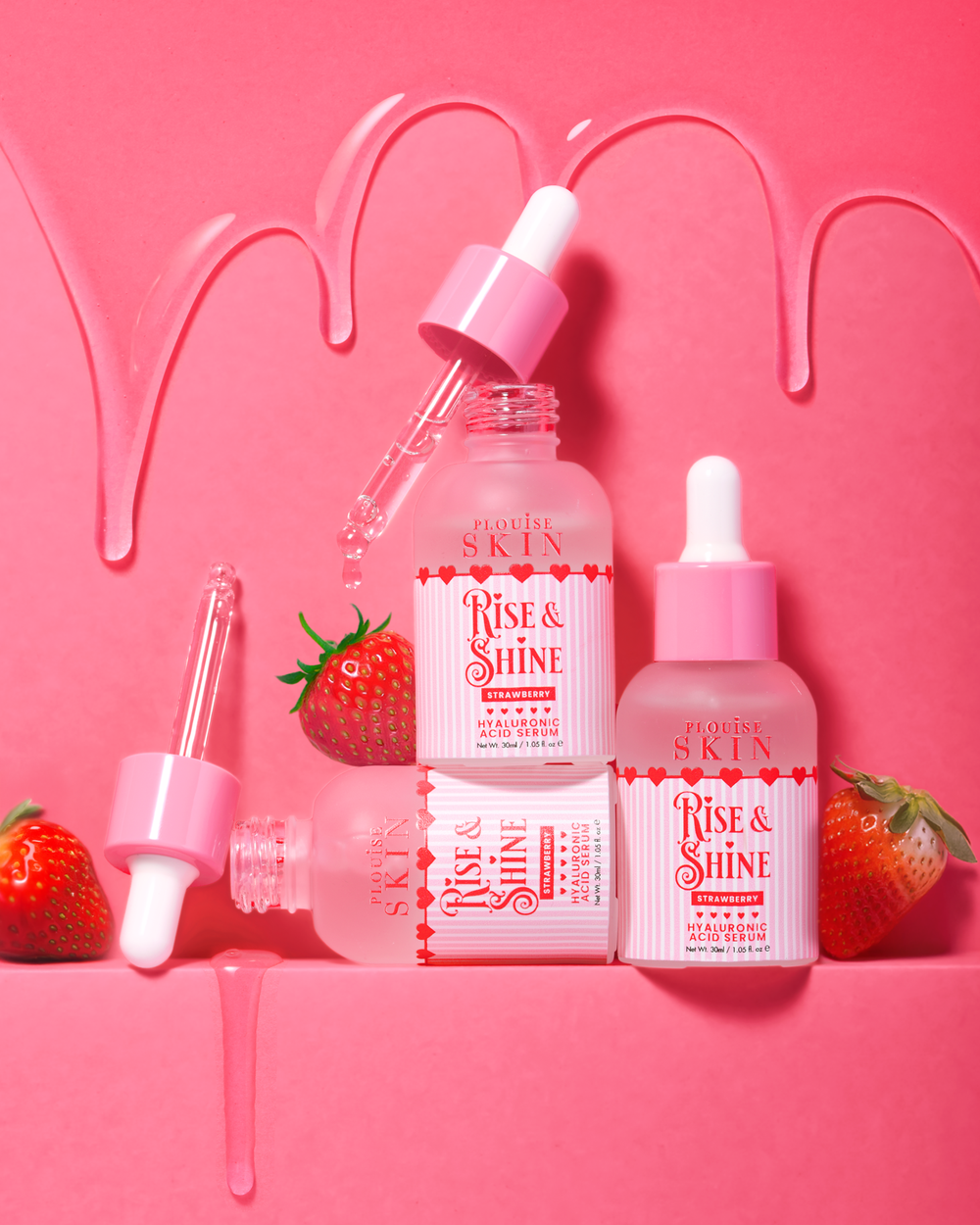 Suero de ácido hialruónico Rise & Shine de fresa P.Louise