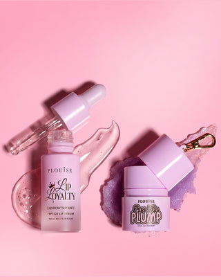 P.Louise Sippin Pretty Lip Duo in Rainbow Sherbet featuring lip loyalty pepetide lip serum and pass the plump lip treatment