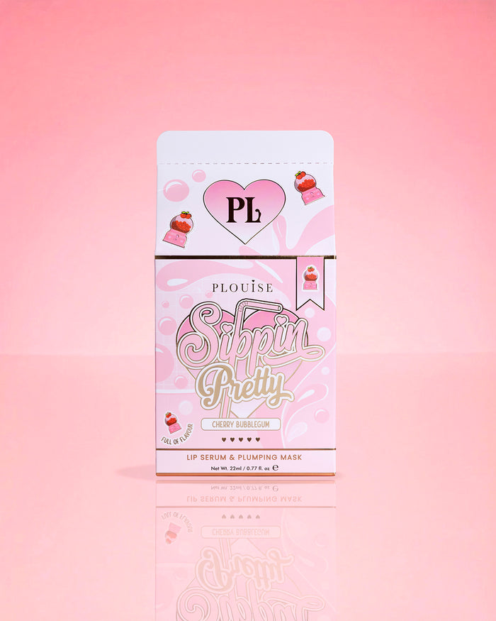 P.Louise Sippin Pretty Peptide Lip Serum & Treatment Duo Cherry Bubblegum Emballage
