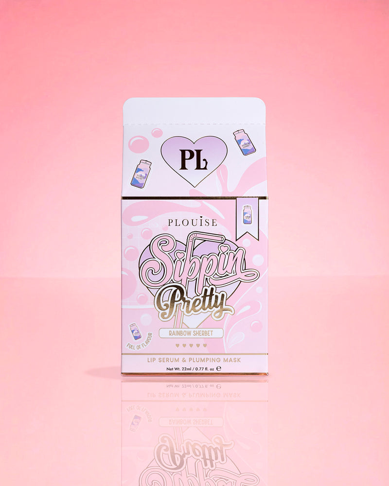 P.Louise Sippin Pretty Peptide Lip Serum & Treatment Duo Rainbow Sherbet Emballage