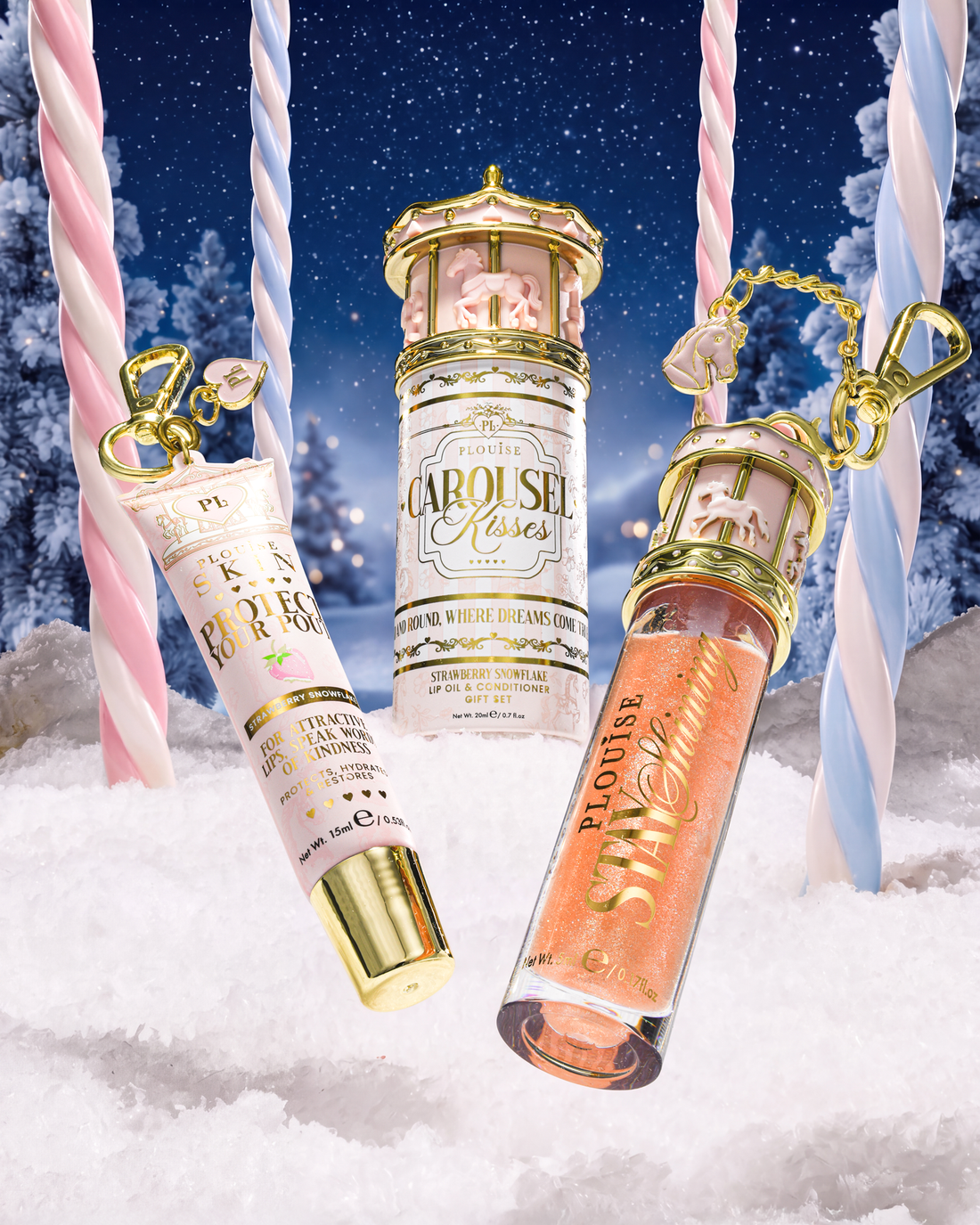 Carousel Kisses Lip Duo & Charm gavesæt