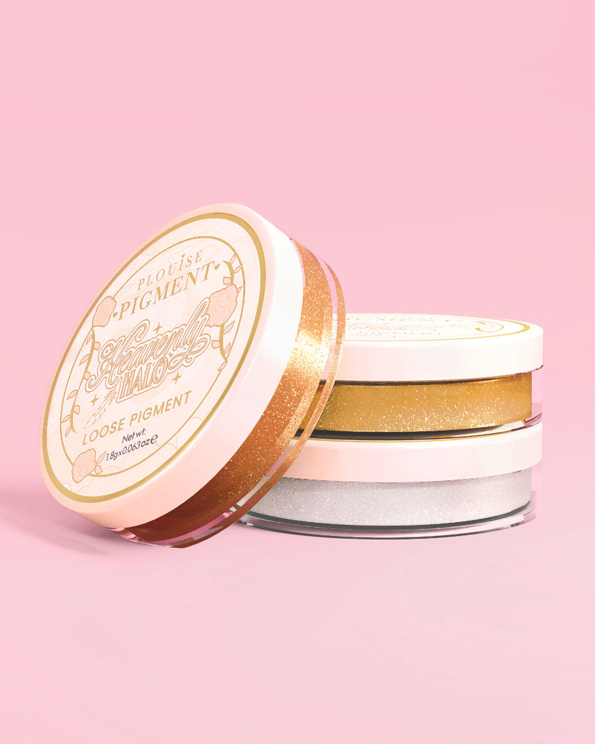 Tres botes del juego de pigmentos de sombra de ojos con purpurina suelta P.Louise Secret Stardust
