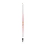 Lápiz de cejas rosa P.Louise con pincel sobre fondo blanco